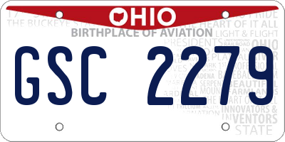 OH license plate GSC2279