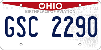 OH license plate GSC2290