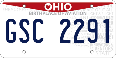 OH license plate GSC2291