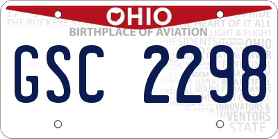 OH license plate GSC2298