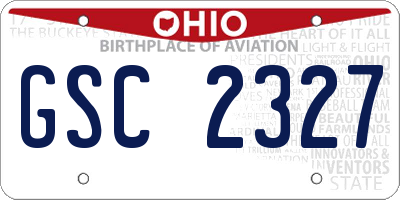 OH license plate GSC2327