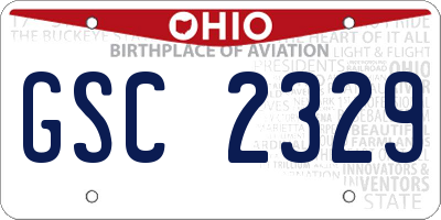 OH license plate GSC2329