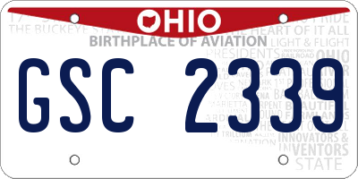 OH license plate GSC2339