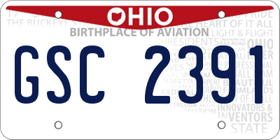 OH license plate GSC2391