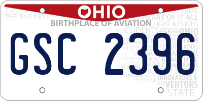 OH license plate GSC2396