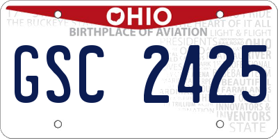 OH license plate GSC2425