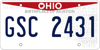 OH license plate GSC2431