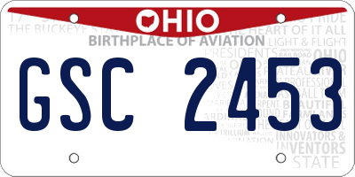 OH license plate GSC2453