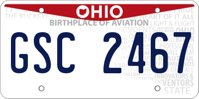 OH license plate GSC2467