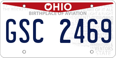 OH license plate GSC2469