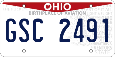 OH license plate GSC2491