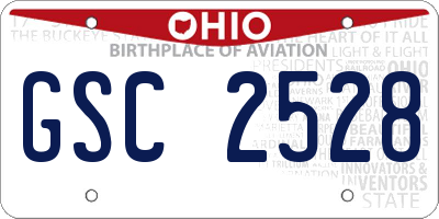 OH license plate GSC2528