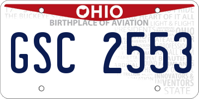 OH license plate GSC2553