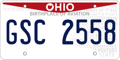 OH license plate GSC2558