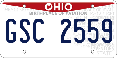 OH license plate GSC2559