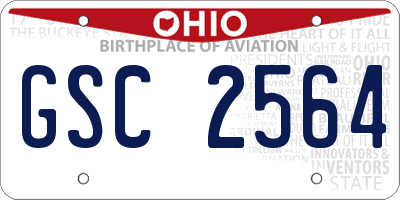 OH license plate GSC2564