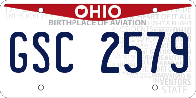 OH license plate GSC2579