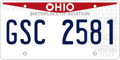 OH license plate GSC2581