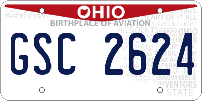 OH license plate GSC2624