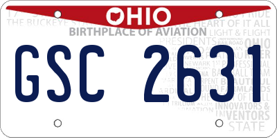 OH license plate GSC2631