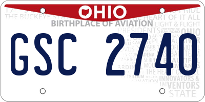 OH license plate GSC2740