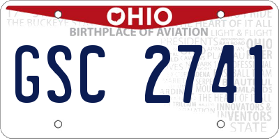 OH license plate GSC2741