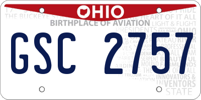 OH license plate GSC2757