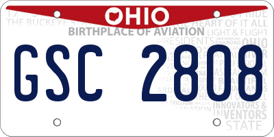 OH license plate GSC2808