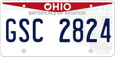 OH license plate GSC2824