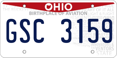 OH license plate GSC3159