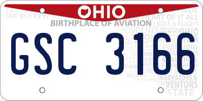 OH license plate GSC3166