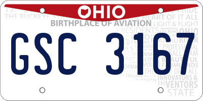 OH license plate GSC3167