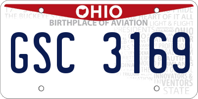 OH license plate GSC3169