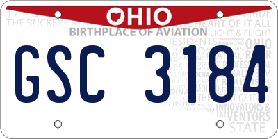 OH license plate GSC3184