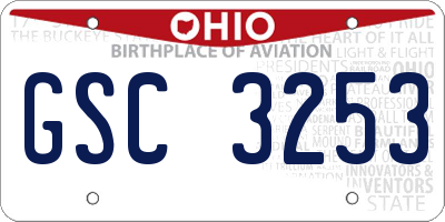 OH license plate GSC3253