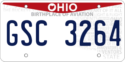 OH license plate GSC3264