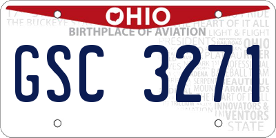 OH license plate GSC3271