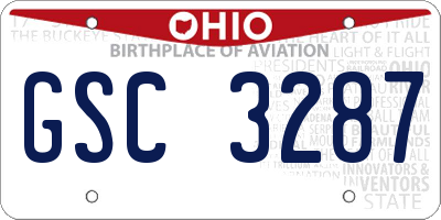 OH license plate GSC3287