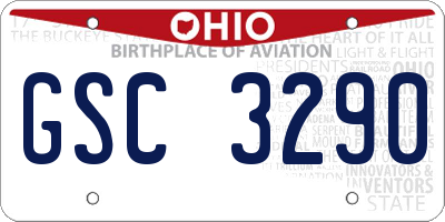 OH license plate GSC3290