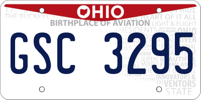 OH license plate GSC3295