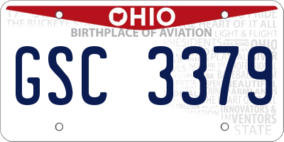 OH license plate GSC3379