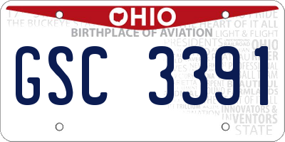 OH license plate GSC3391