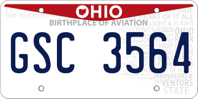 OH license plate GSC3564