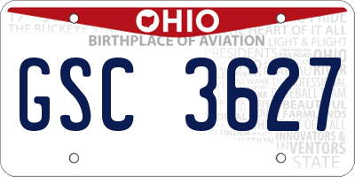 OH license plate GSC3627