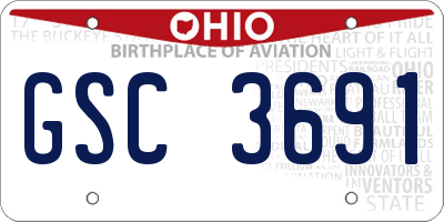 OH license plate GSC3691