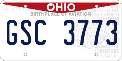 OH license plate GSC3773