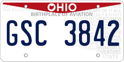 OH license plate GSC3842