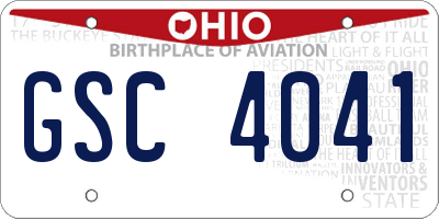 OH license plate GSC4041