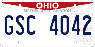 OH license plate GSC4042