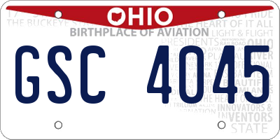 OH license plate GSC4045